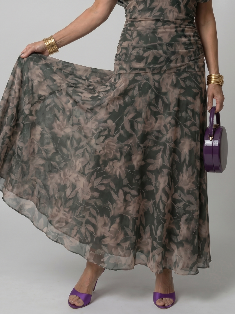 Vestido midi fluido con hombros descubiertos Calen - Silueta elegante y sin esfuerzo