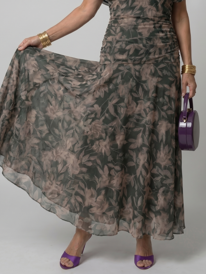 Vestido midi fluido con hombros descubiertos Calen - Silueta elegante y sin esfuerzo