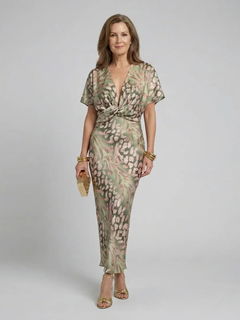 Nice | Vestido Midi Elegante con Cintura Retorcida