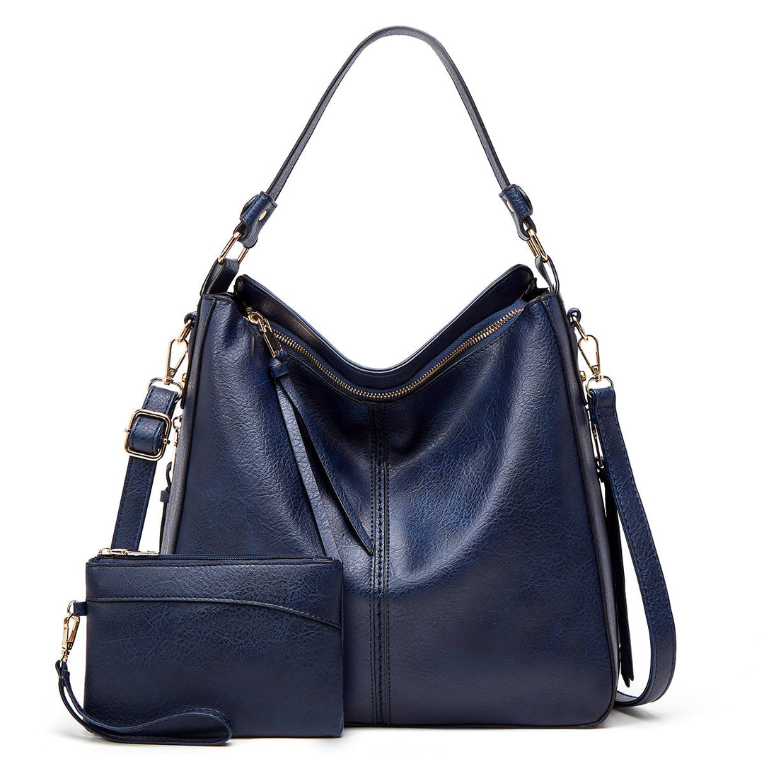 Bolso hobo de cuero lujoso con características antirrobo