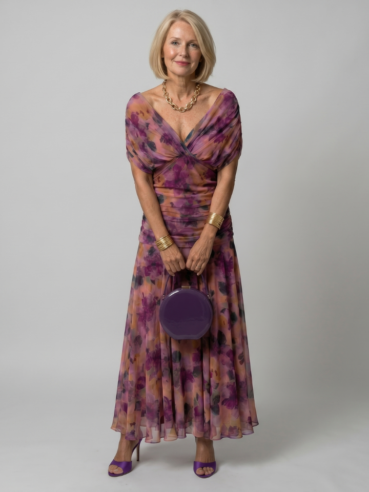 Vestido midi fluido con hombros descubiertos Calen - Silueta elegante y sin esfuerzo