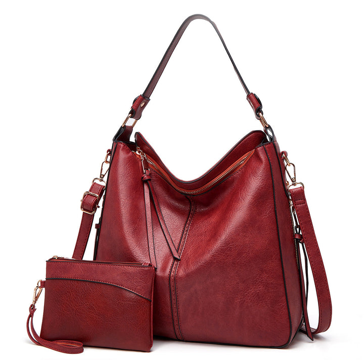 Bolso hobo de cuero lujoso con características antirrobo