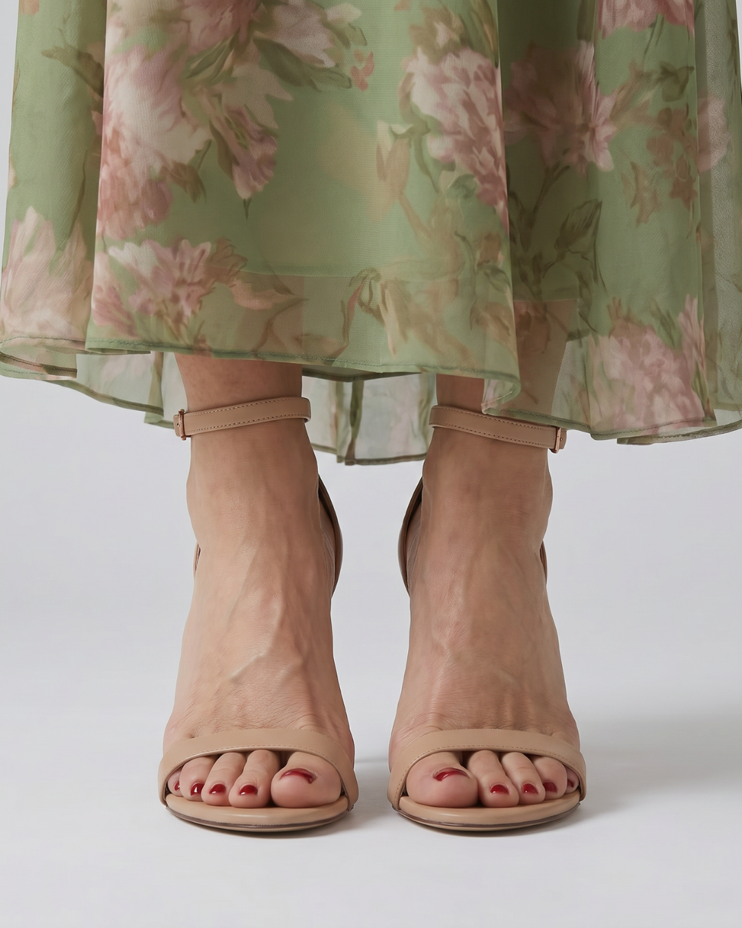 Oriana | Sandalias Stiletto de Punta Abierta con Tiras