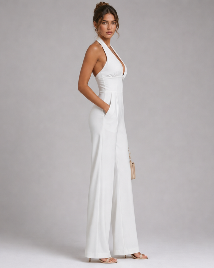 Nymera | Mono sin Mangas de Pierna Ancha con Cuello Halter