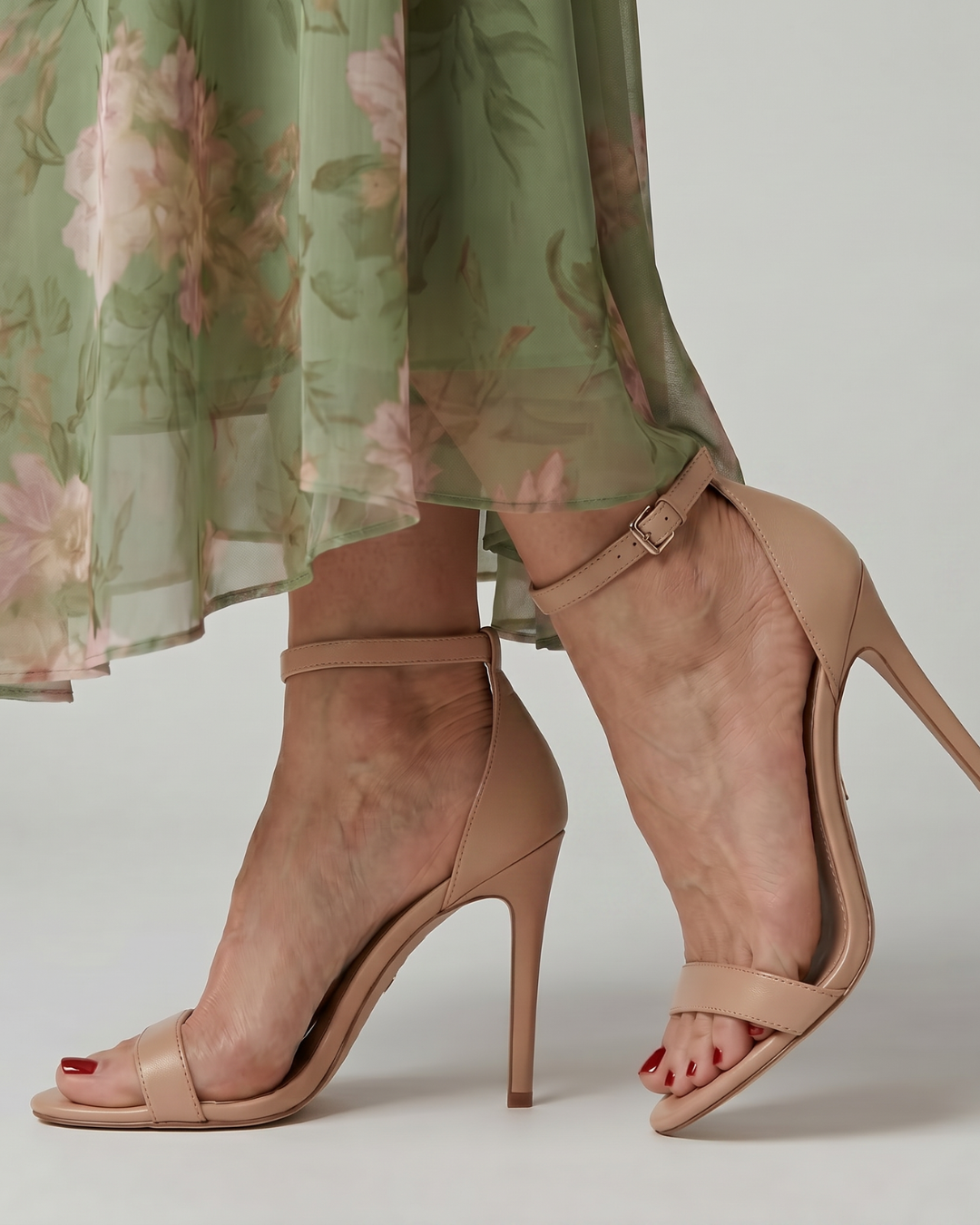 Oriana | Sandalias Stiletto de Punta Abierta con Tiras