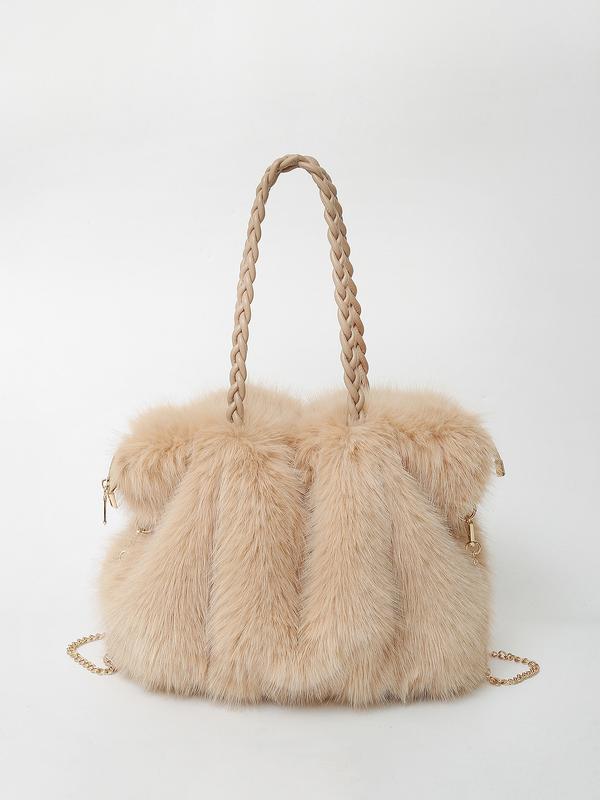 CHARLOTTE™ - Bolso de hombro tipo tote versátil de terciopelo afelpado
