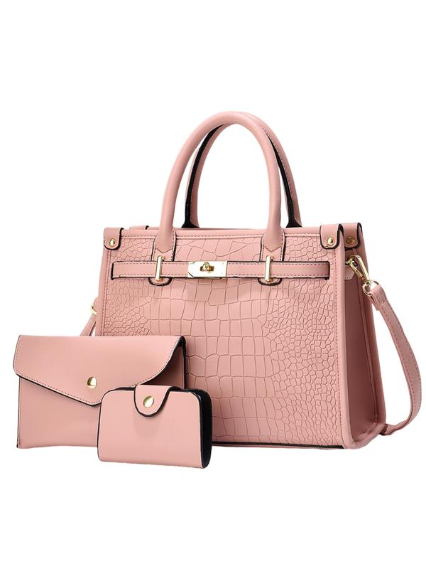 ALENOR™ – Set de bolsos bandolera de gran capacidad con relieve de cocodrilo