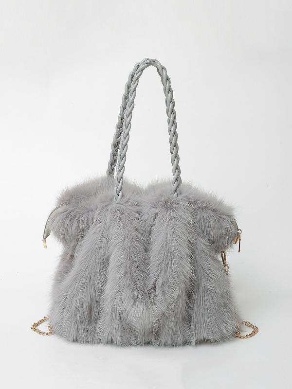 CHARLOTTE™ - Bolso de hombro tipo tote versátil de terciopelo afelpado
