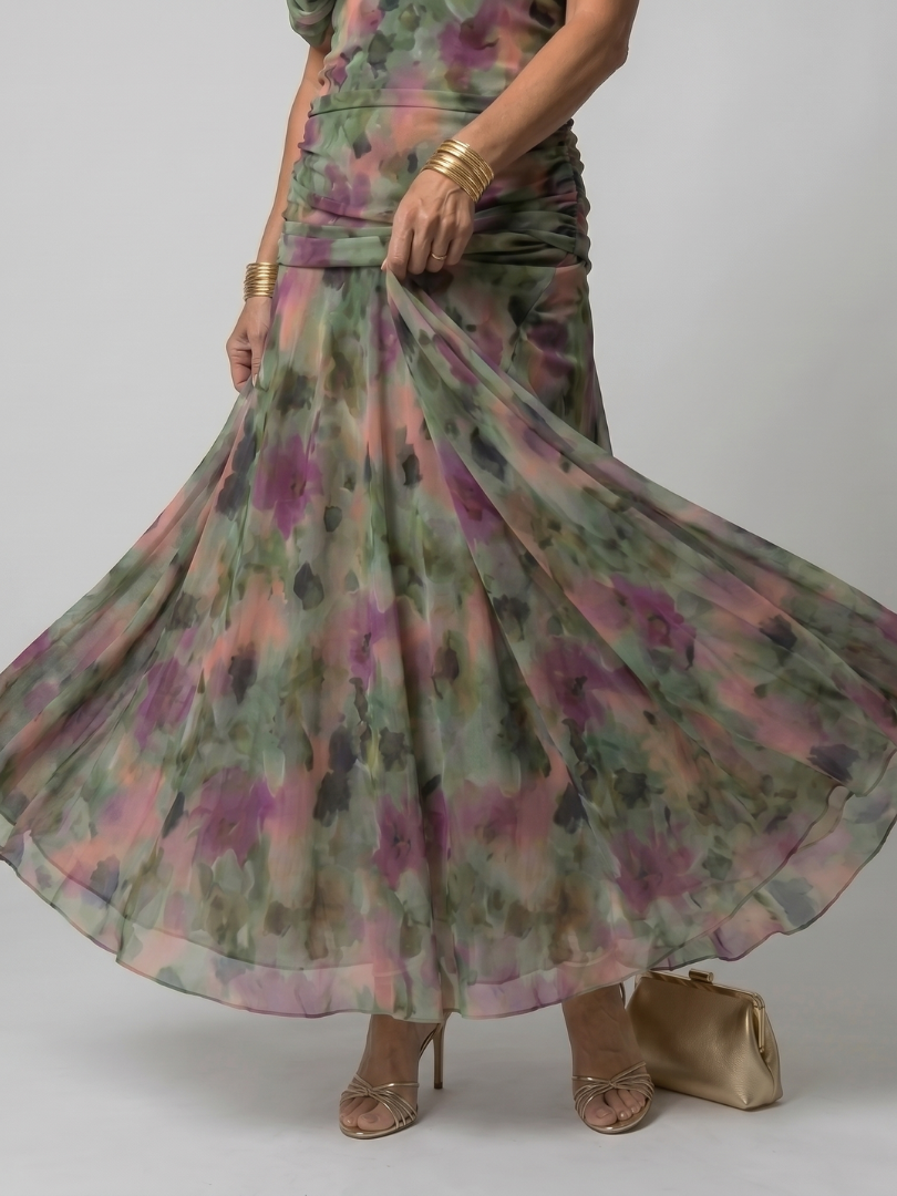 Vestido midi fluido con hombros descubiertos Calen - Silueta elegante y sin esfuerzo