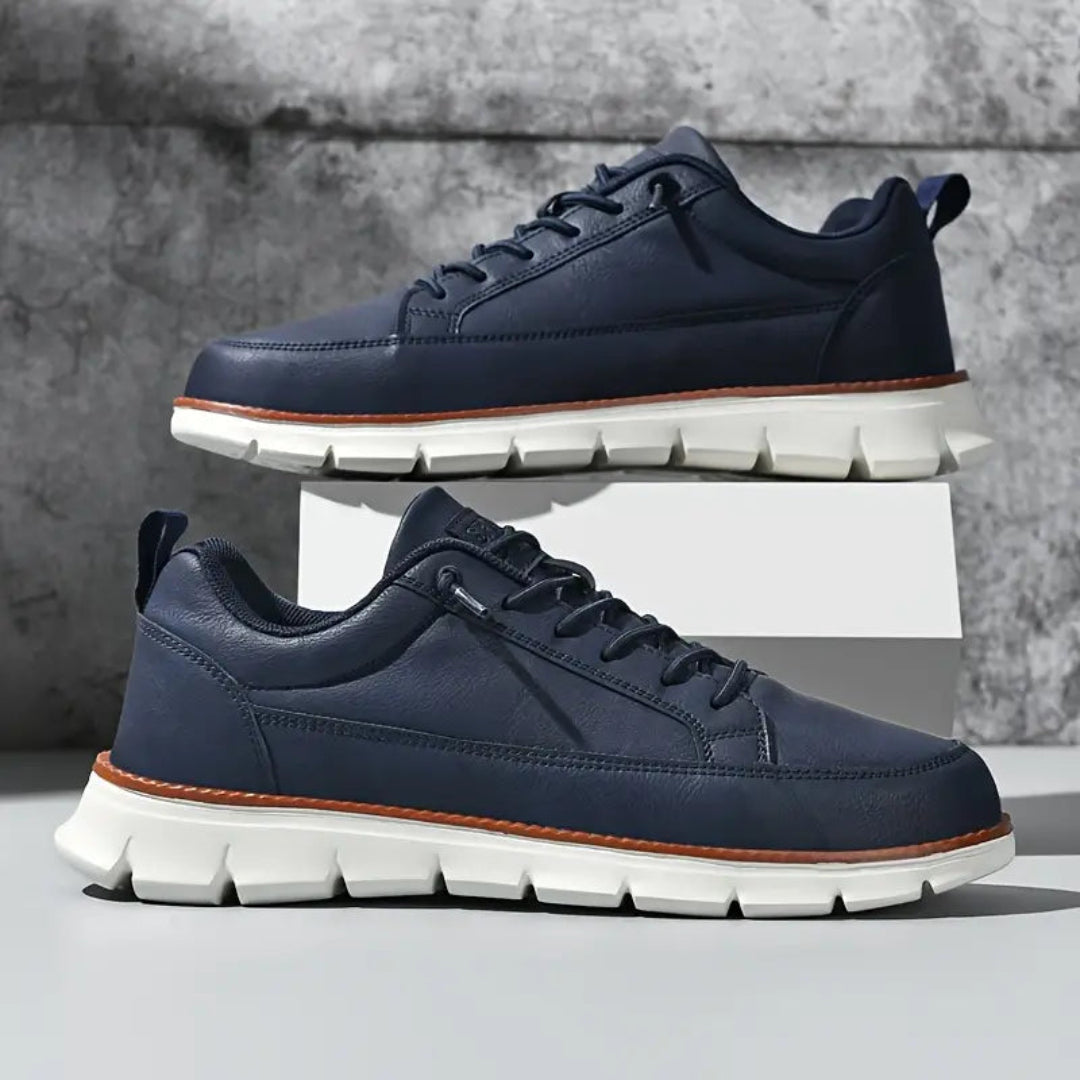 BRUNO | Zapatos Casual de Hombre de Cuero Azul Marino