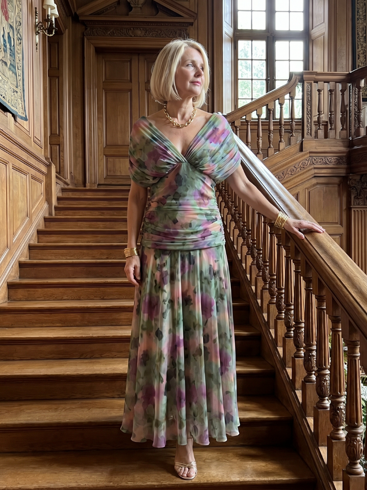 Vestido midi fluido con hombros descubiertos Calen - Silueta elegante y sin esfuerzo