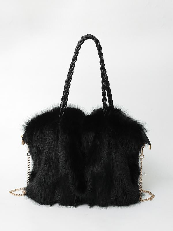 CHARLOTTE™ - Bolso de hombro tipo tote versátil de terciopelo afelpado