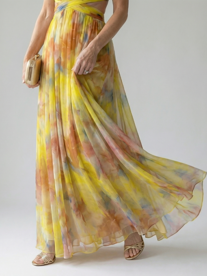 Isel Vestido Maxi Envuelto Suave — Elegancia sin esfuerzo, Silueta fluida
