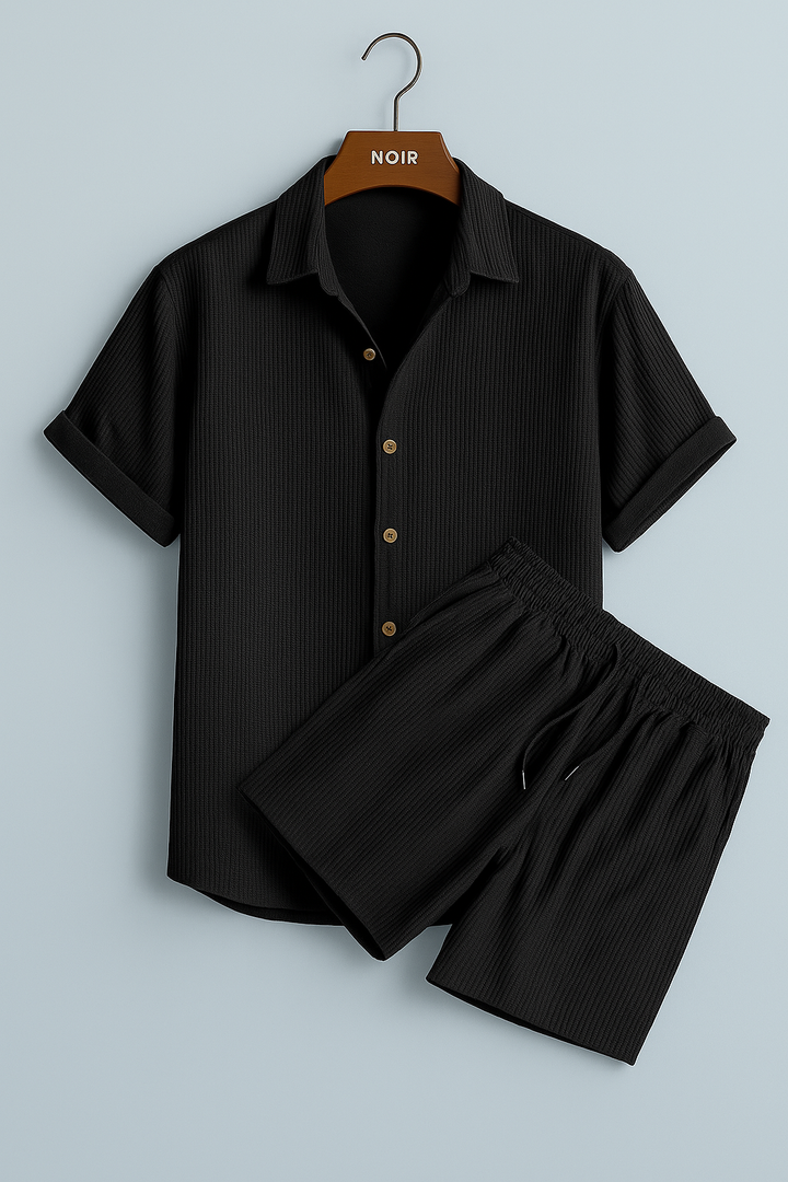 Noir™ Conjunto de 2 piezas de lino y algodón para verano