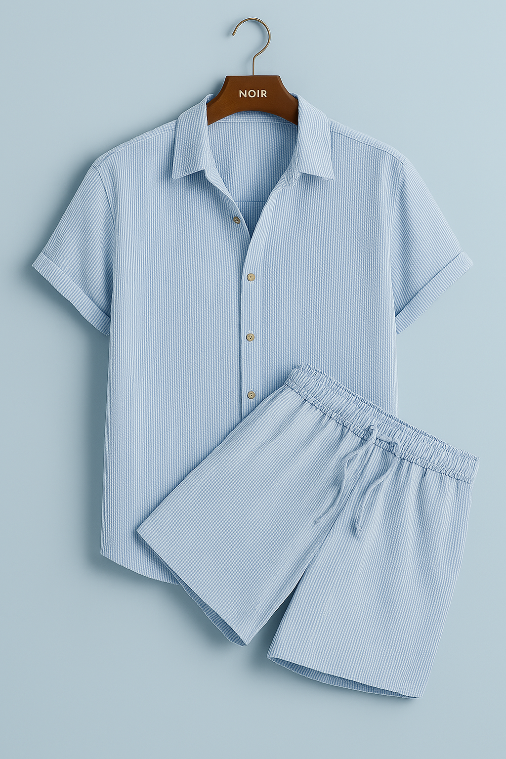 Noir™ Conjunto de 2 piezas de lino y algodón para verano