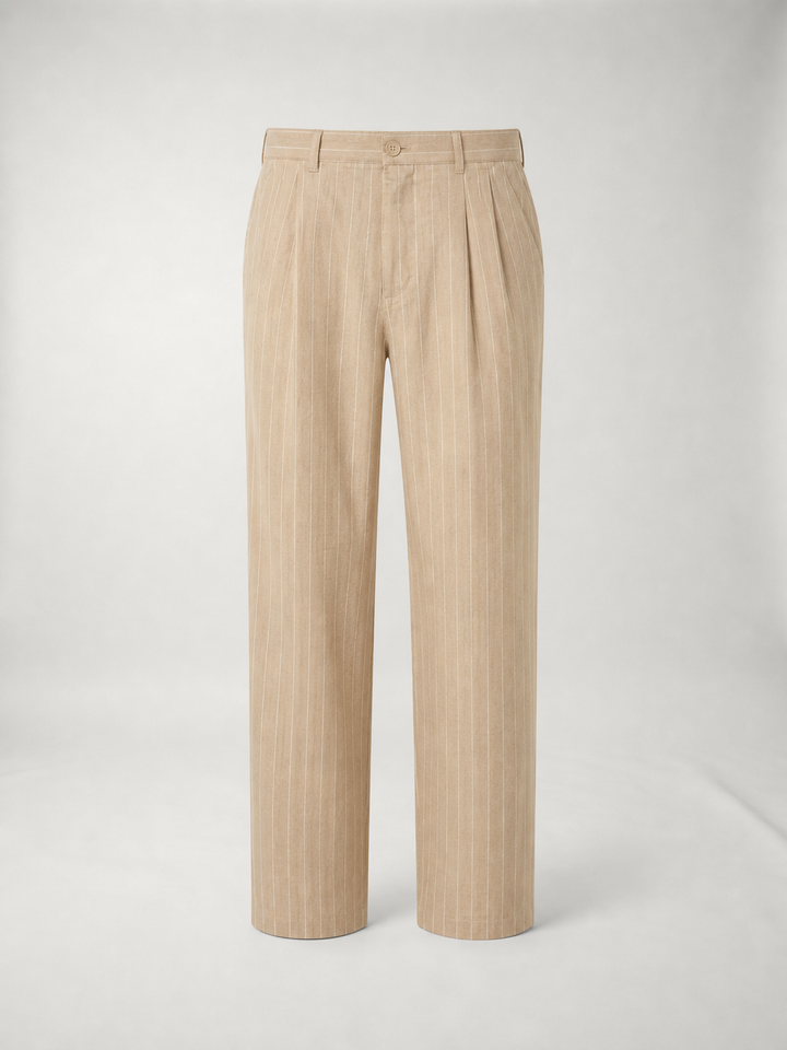 Pantalones de Lino a Rayas