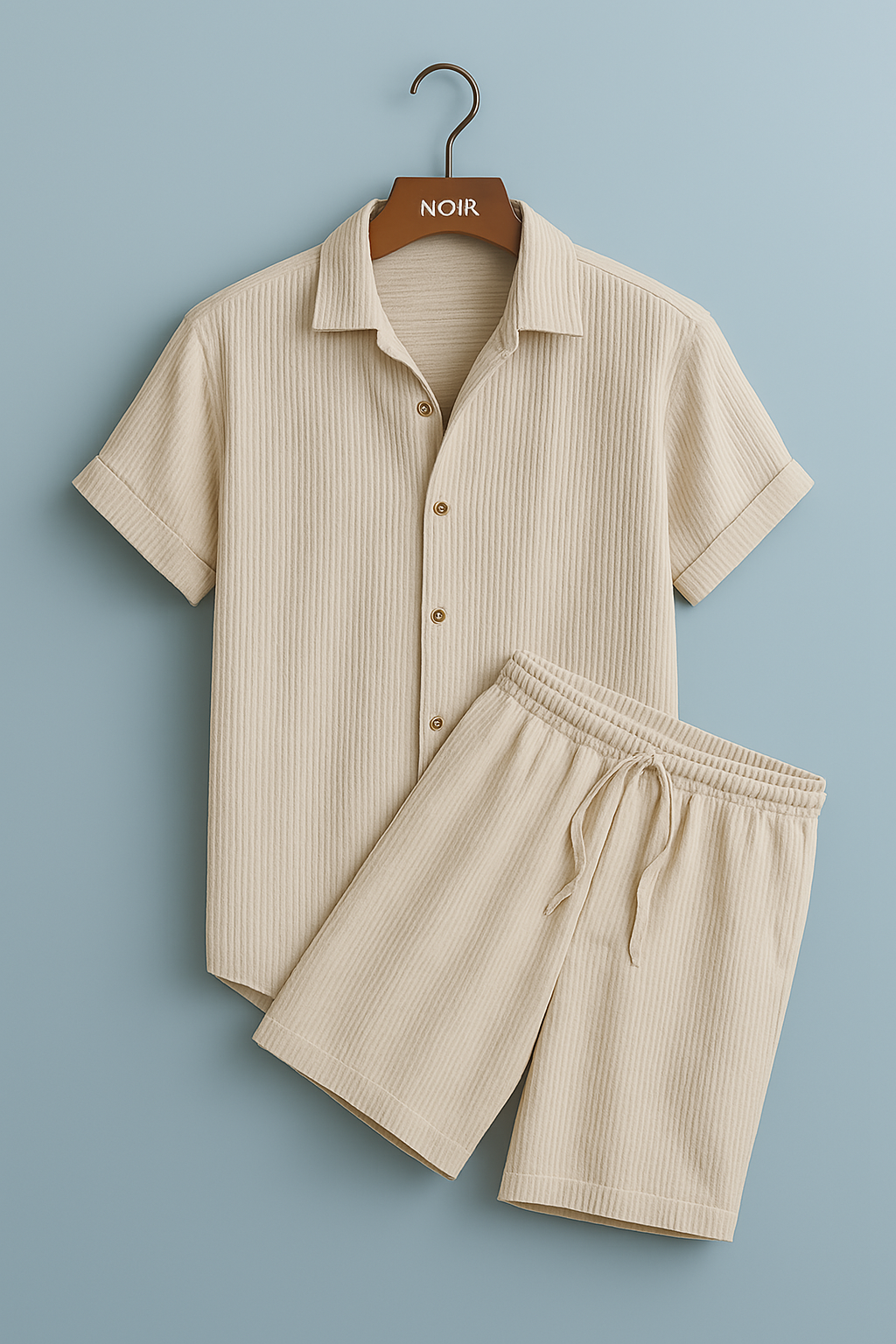 Noir™ Conjunto de 2 piezas de lino y algodón para verano