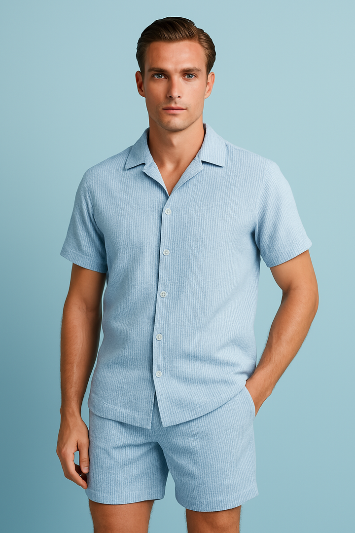 Noir™ Conjunto de 2 piezas de lino y algodón para verano
