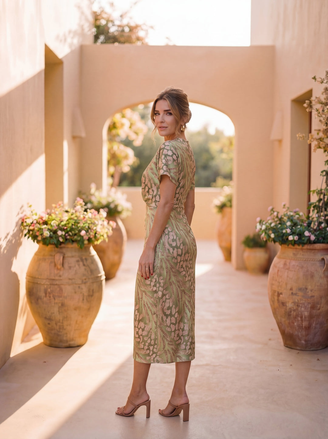 Nice | Vestido Midi Elegante con Cintura Retorcida