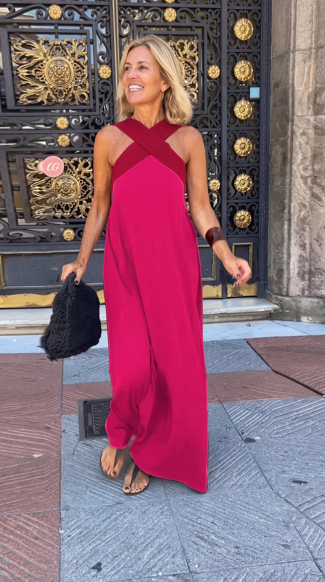 Delphine | Vestido con corte cruzado