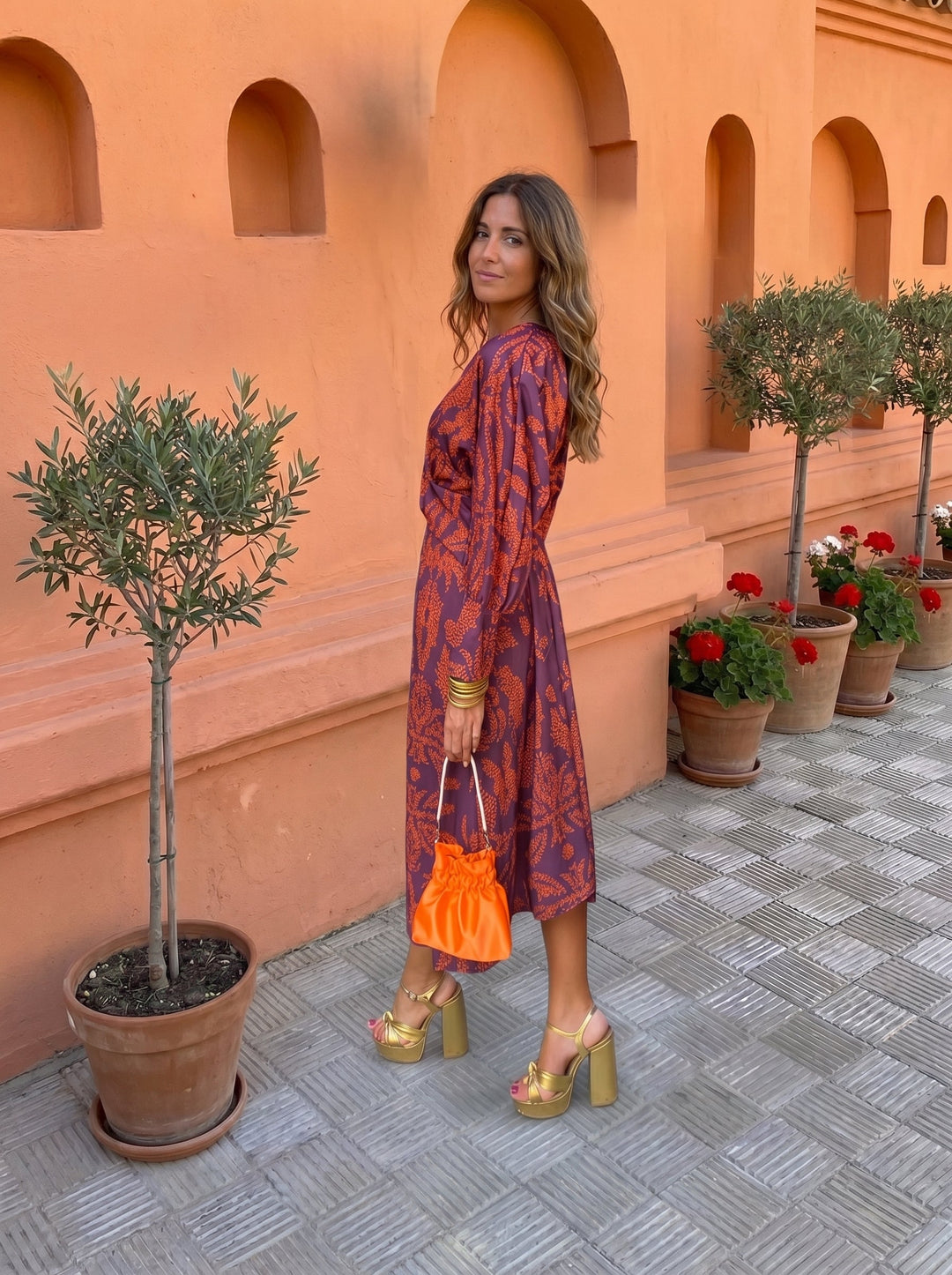 Silvia™ | Vestido midi con estampado