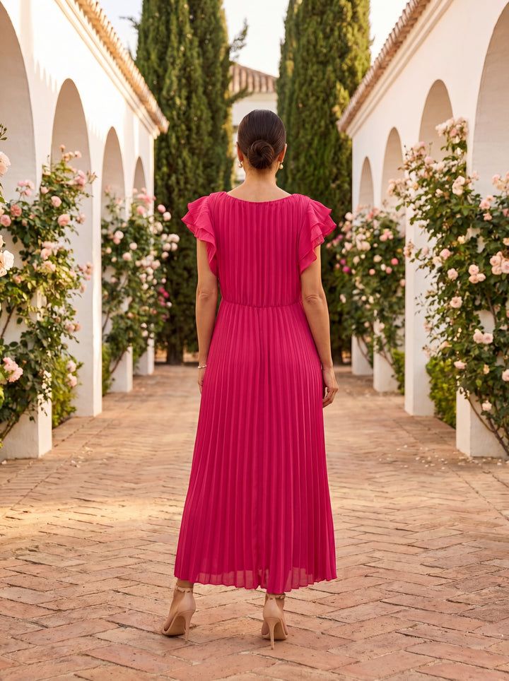 Valentina | Vestido Maxi Plisado de Fiesta