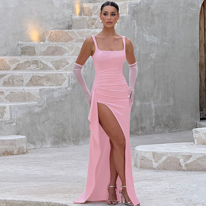 MARILYN™ - Vestido maxi tipo slip elegante y formal con espalda descubierta