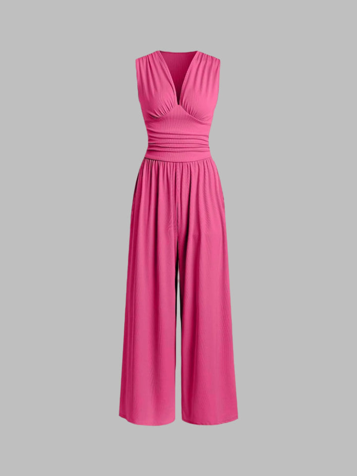 CHARITY – Mono sin mangas de pierna ancha, elegante