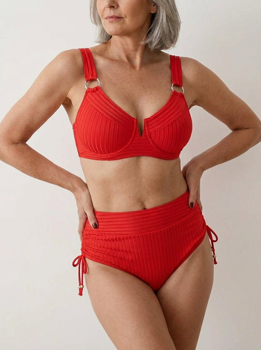 Laluna® | Conjunto de Bikini Vaporoso con Braguita de Talle Alto