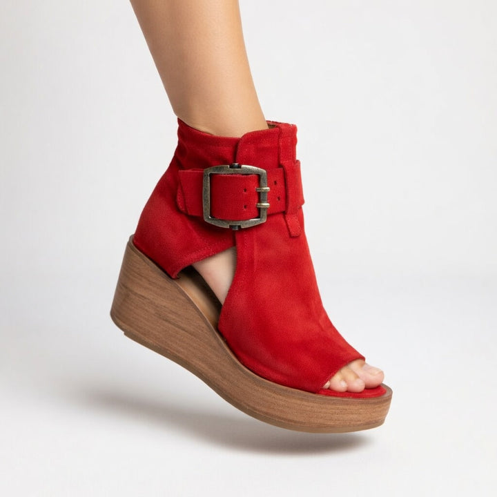 Orélisse™ Botines Abiertos con Cuña de Diseño Moderno y de Tendencia