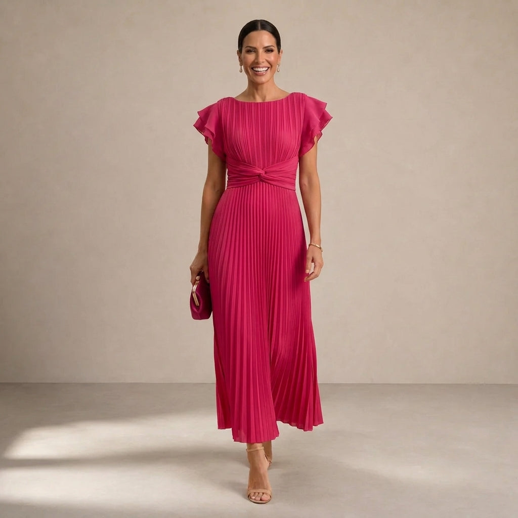 Valentina | Vestido Maxi Plisado de Fiesta