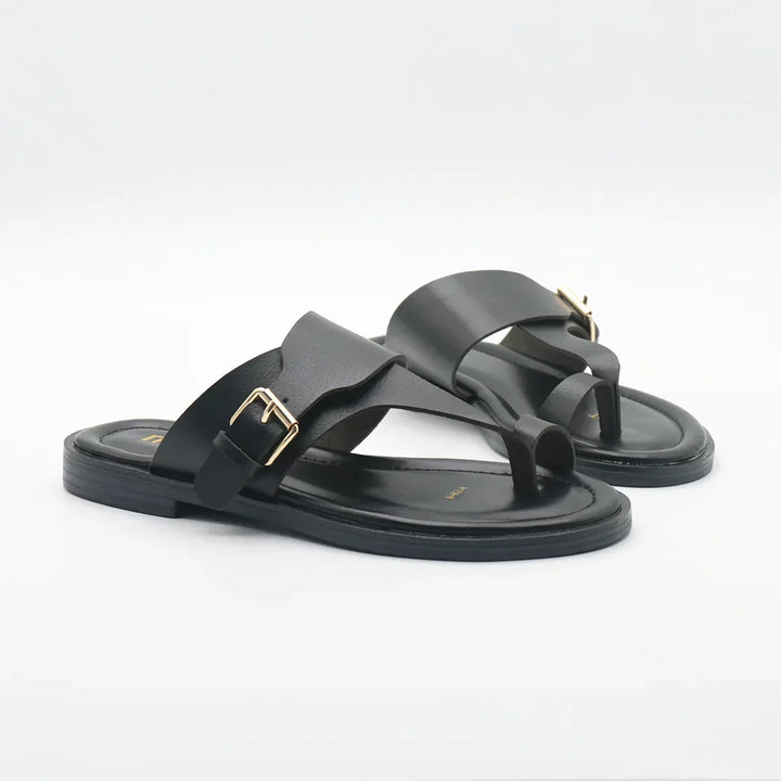 Sandalias Nice de cuero con hebilla