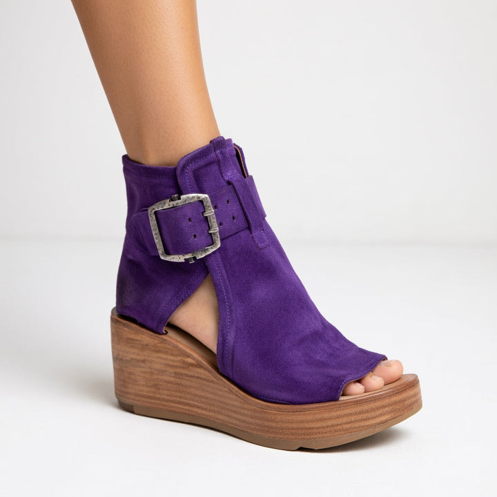 Orélisse™ — Botines de cuña con puntera abierta, estilo moderno