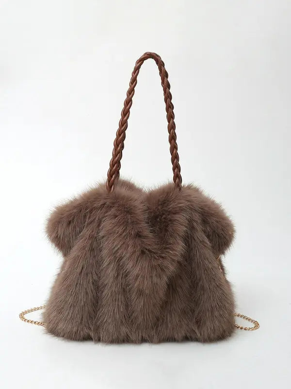 CHARLOTTE™ - Bolso de hombro tipo tote versátil de terciopelo afelpado
