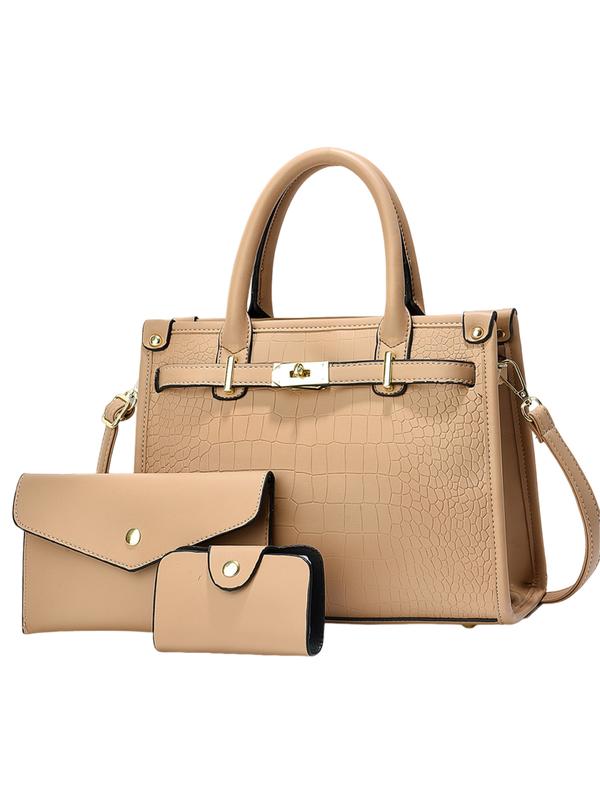ALENOR™ – Set de bolsos bandolera de gran capacidad con relieve de cocodrilo