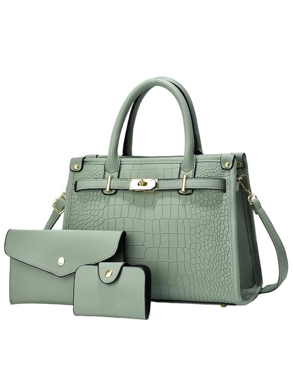 ALENOR™ – Set de bolsos bandolera de gran capacidad con relieve de cocodrilo