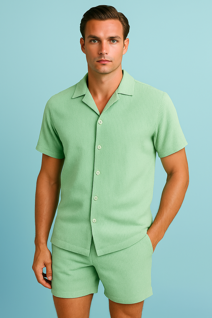 Noir™ Conjunto de 2 piezas de lino y algodón para verano