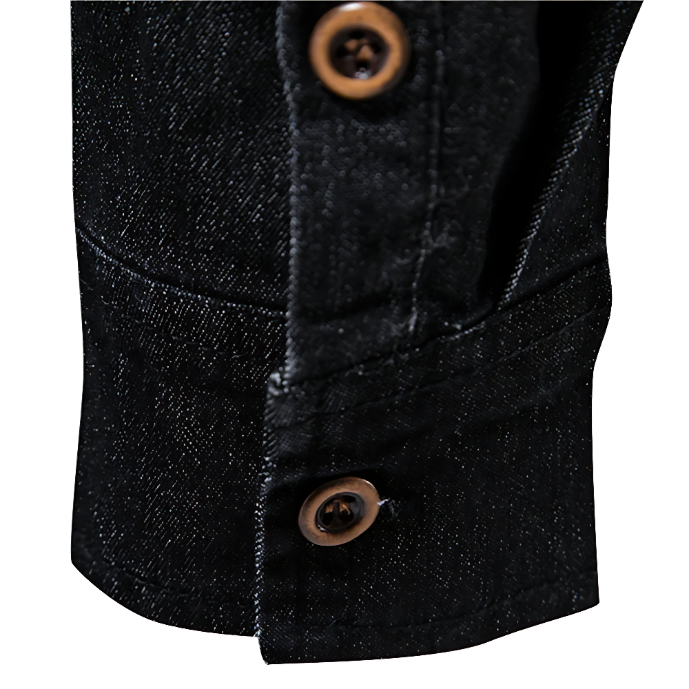 Camisa de mezclilla de algodón AdaptiveFit: confeccionada a medida para hombres
