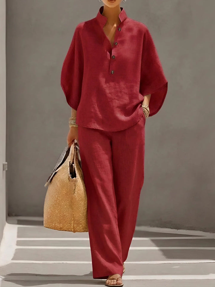 Conjunto de dos piezas de lino y algodón Ellen™